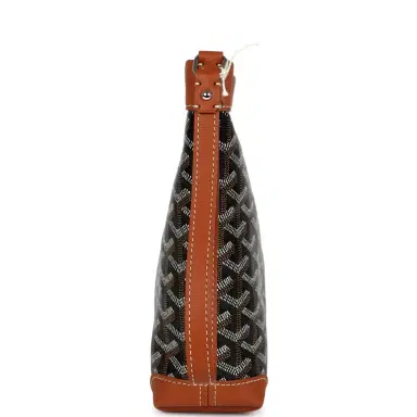 goyard Goyard Goyardine Canvas Black and Tan Conti Pouch Palladium Hardware | Thumbnail 3 goyard Goyard Goyardine Canvas Black and Tan Conti Pouch Palladium Hardware | Thumbnail 3