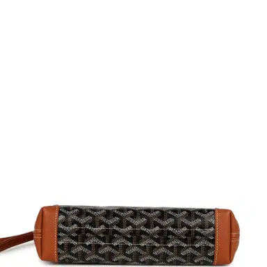 goyard Goyard Goyardine Canvas Black and Tan Conti Pouch Palladium Hardware | Thumbnail 6 goyard Goyard Goyardine Canvas Black and Tan Conti Pouch Palladium Hardware | Thumbnail 6