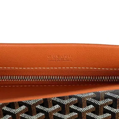 goyard Goyard Goyardine Canvas Black and Tan Conti Pouch Palladium Hardware | Thumbnail 8 goyard Goyard Goyardine Canvas Black and Tan Conti Pouch Palladium Hardware | Thumbnail 8