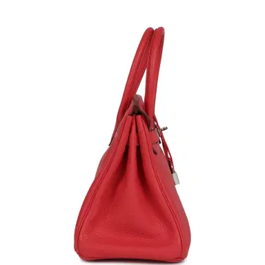 HERMÈS Pre-owned Hermes Birkin 30 Bougainvillea Clemence Palladium Hardware | Thumbnail 3 HERMÈS Pre-owned Hermes Birkin 30 Bougainvillea Clemence Palladium Hardware | Thumbnail 3