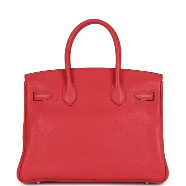 HERMÈS Pre-owned Hermes Birkin 30 Bougainvillea Clemence Palladium Hardware | Thumbnail 4 HERMÈS Pre-owned Hermes Birkin 30 Bougainvillea Clemence Palladium Hardware | Thumbnail 4