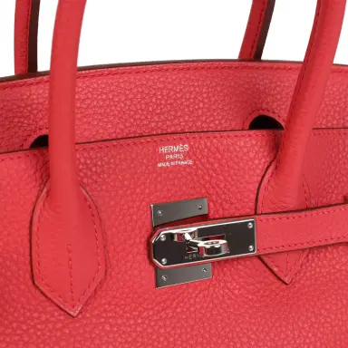 HERMÈS Pre-owned Hermes Birkin 30 Bougainvillea Clemence Palladium Hardware | Thumbnail 7 HERMÈS Pre-owned Hermes Birkin 30 Bougainvillea Clemence Palladium Hardware | Thumbnail 7