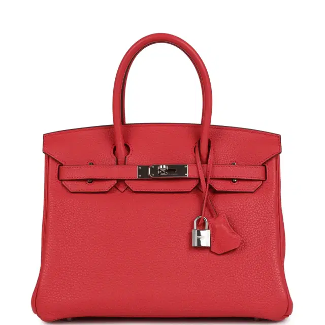 hermes Pre-owned Hermes Birkin 30 Bougainvillea Clemence Palladium Hardware