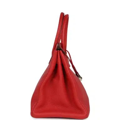 HERMÈS Pre-owned Hermes Birkin 35 Geranium Togo Palladium Hardware | Thumbnail 3 HERMÈS Pre-owned Hermes Birkin 35 Geranium Togo Palladium Hardware | Thumbnail 3
