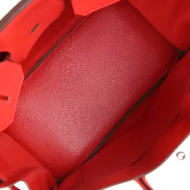 HERMÈS Pre-owned Hermes Birkin 35 Geranium Togo Palladium Hardware | Thumbnail 8 HERMÈS Pre-owned Hermes Birkin 35 Geranium Togo Palladium Hardware | Thumbnail 8