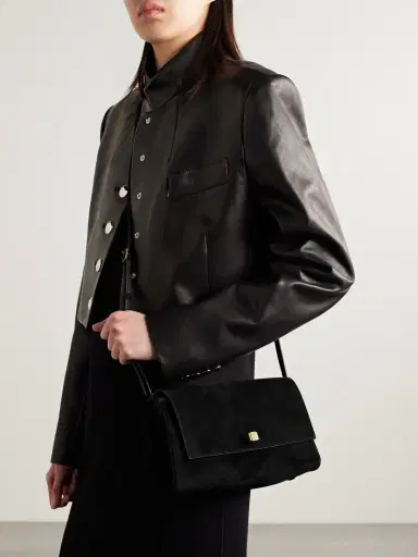 Khaite Audrey Suede Shoulder Bag | Thumbnail 6 Khaite Audrey Suede Shoulder Bag | Thumbnail 6