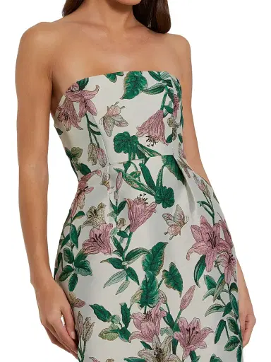 Mac Duggal Women's Floral Brocade Strapless Midi-Dress - Lily - Size 16 | Thumbnail 3 Mac Duggal Women's Floral Brocade Strapless Midi-Dress - Lily - Size 16 | Thumbnail 3