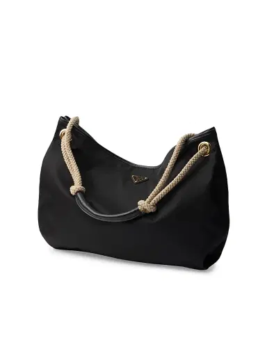 Prada Women's Mariner Large Re-Nylon Shoulder Bag - Black | Thumbnail 2