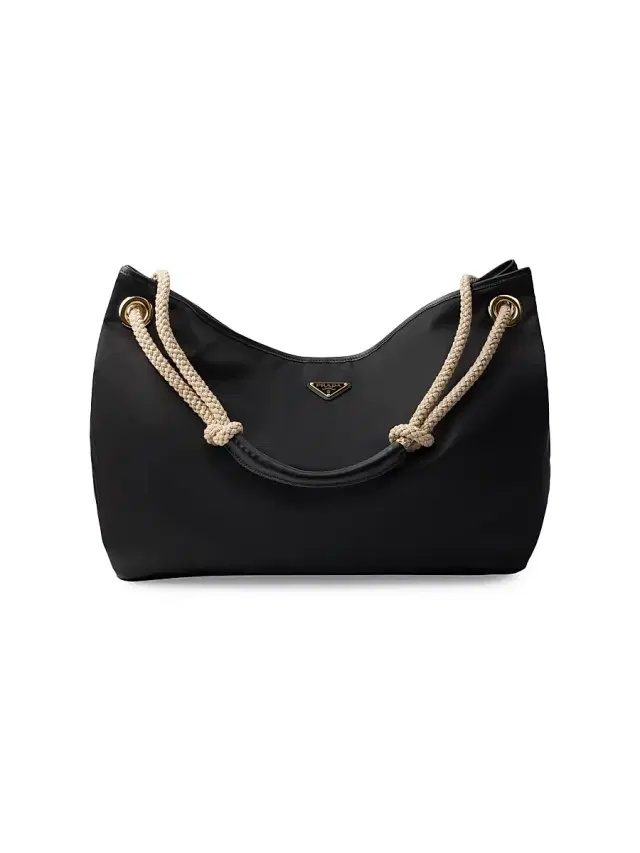 Women's Mariner Large Re-Nylon Shoulder Bag - Black