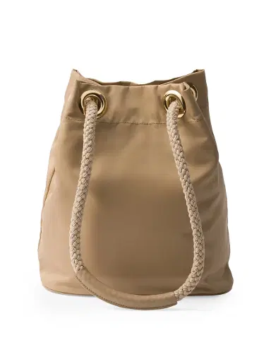 Prada Women's Mariner Re-Nylon Small Bucket Bag - Light Brown | Thumbnail 4 Prada Women's Mariner Re-Nylon Small Bucket Bag - Light Brown | Thumbnail 4