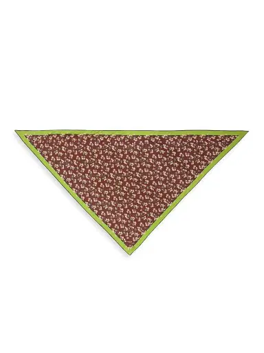 Prada Women's Triangular Printed Silk Twill Scarf | Thumbnail 1