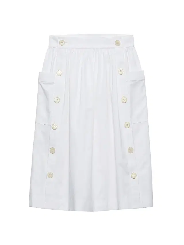 Women's Soft Cotton Gabardine Skirt - White