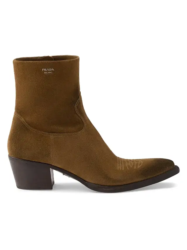 Women's Suede Booties - Brown