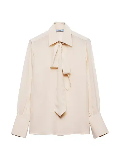 Prada Women's Old Marocain Shirt - Beige Khaki | Thumbnail 1 Prada Women's Old Marocain Shirt - Beige Khaki | Thumbnail 1