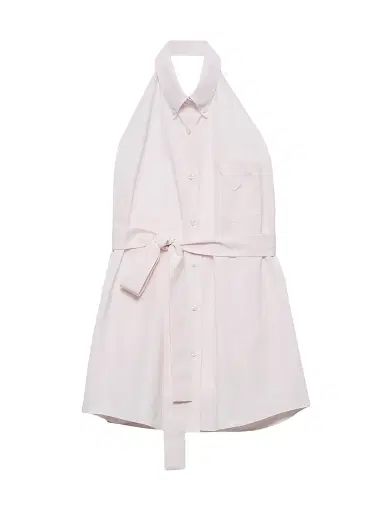 Prada Women's Sleeveless Poplin Shirt - Pink | Thumbnail 1 Prada Women's Sleeveless Poplin Shirt - Pink | Thumbnail 1