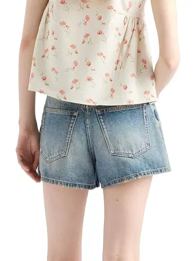 Prada Women's Denim Shorts - Blue | Thumbnail 3