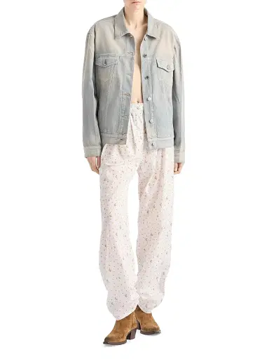 Prada Women's Corduroy Blouson Jacket - Blue | Thumbnail 6
