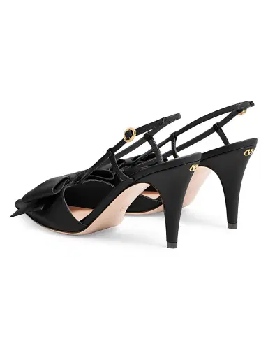 Valentino Garavani Women's Bowow 85MM Slingback Pumps - Black - Size 12 | Thumbnail 3