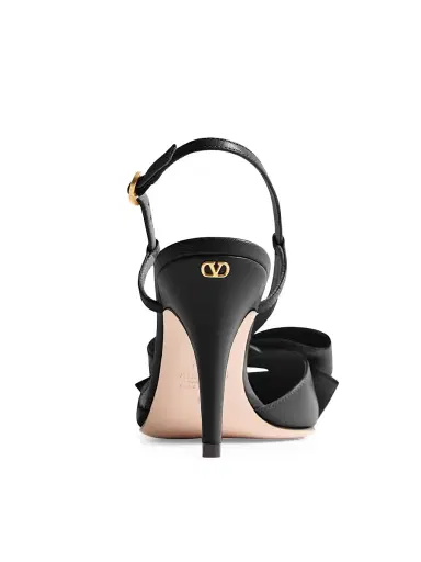 Valentino Garavani Women's Bowow 85MM Slingback Pumps - Black - Size 12 | Thumbnail 4