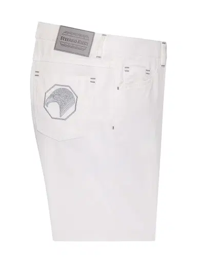Stefano Ricci Men's Bermuda Shorts - White - Size 36 | Thumbnail 1