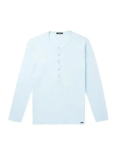 Tom Ford Slim-Fit Stretch-Cotton Jersey Henley Pyjama T-Shirt - Men | Thumbnail 1