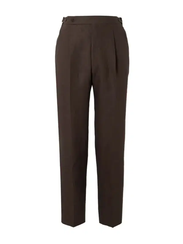 Straight-Leg Pleated Linen Trousers - Men