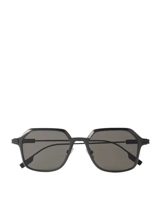 D-Frame Brushed-Aluminium Polarised Sunglasses - Men