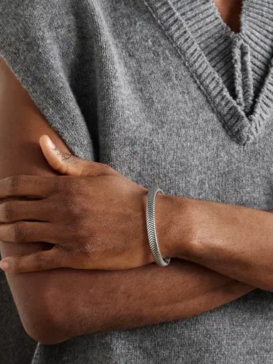 David Yurman Chevron Sterling Silver Cuff - Men | Thumbnail 2