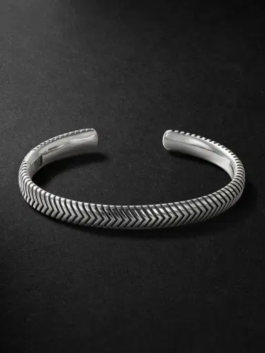 David Yurman Chevron Sterling Silver Cuff - Men | Thumbnail 1