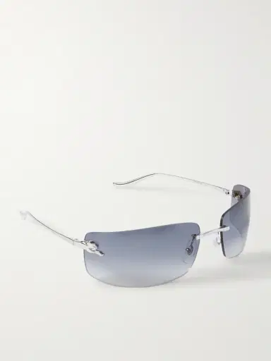 Cartier Eyewear Rimless Square-Frame Silver-Tone Sunglasses - Men | Thumbnail 4