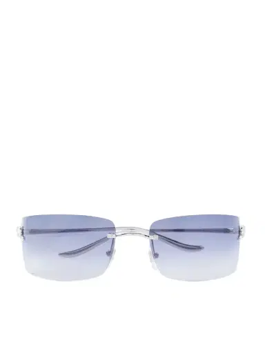 Cartier Eyewear Rimless Square-Frame Silver-Tone Sunglasses - Men | Thumbnail 1