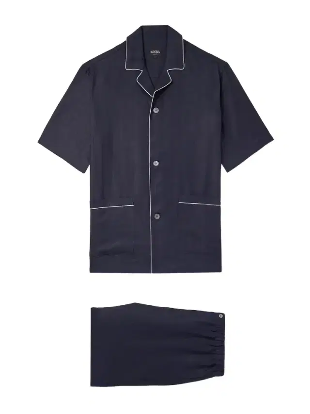 Zegna Camp-Collar Oasi Linen Pyjama Set - Men