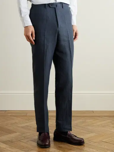 De Petrillo Straight-Leg Linen Suit Trousers - Men | Thumbnail 3