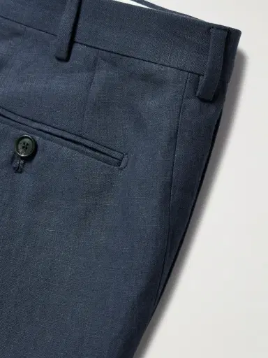 De Petrillo Straight-Leg Linen Suit Trousers - Men | Thumbnail 5