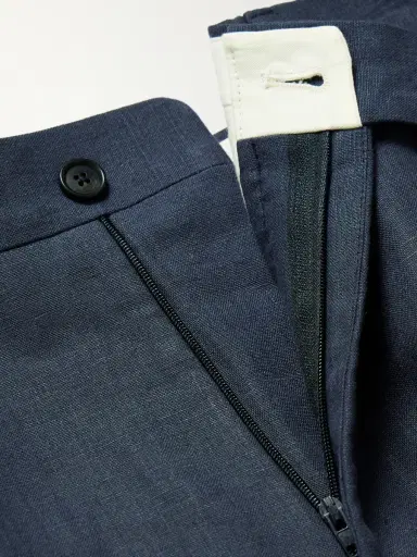 De Petrillo Straight-Leg Linen Suit Trousers - Men | Thumbnail 6