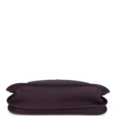 HERMÈS Hermes Evelyne III PM Cassis Clemence and Ecru Toile H Palladium Hardware | Thumbnail 6