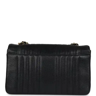 Chanel Vintage Chanel Medium Vertical Flap Bag Black Caviar Gold Hardware | Thumbnail 5 Chanel Vintage Chanel Medium Vertical Flap Bag Black Caviar Gold Hardware | Thumbnail 5