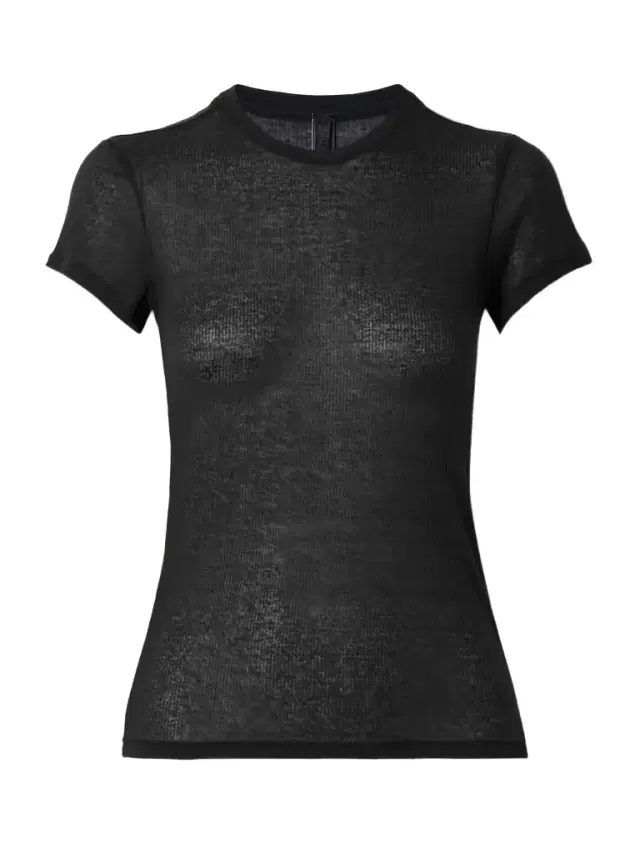 Sheer Stretch-jersey T-shirt - Soot
