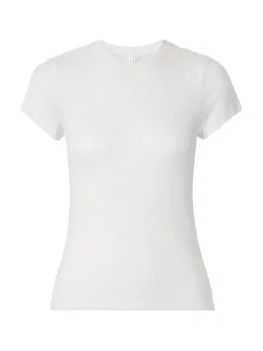 Skims Sheer Stretch-jersey T-shirt - Snow | Thumbnail 1 Skims Sheer Stretch-jersey T-shirt - Snow | Thumbnail 1