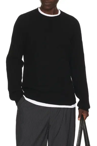 SCHOTT Ribbed Wool Crewneck Sweater | Thumbnail 3
