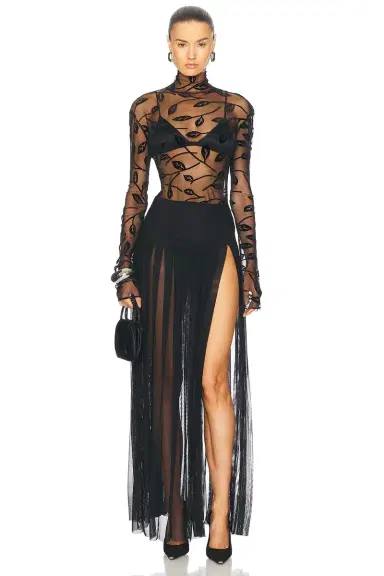 Norma Kamali Pleated Long Skirt | Thumbnail 5 Norma Kamali Pleated Long Skirt | Thumbnail 5