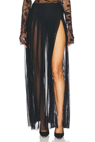 Norma Kamali Pleated Long Skirt | Thumbnail 1 Norma Kamali Pleated Long Skirt | Thumbnail 1