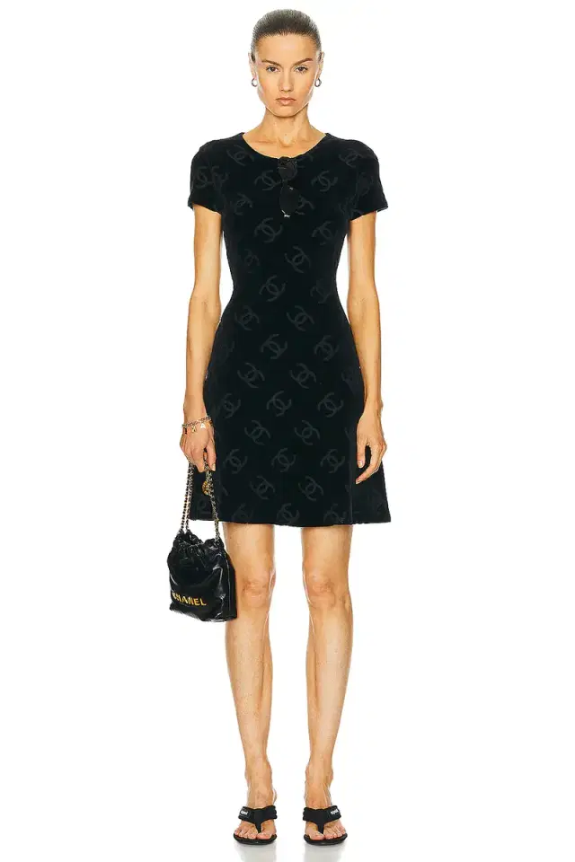 chanel Chanel Velour CC Dress