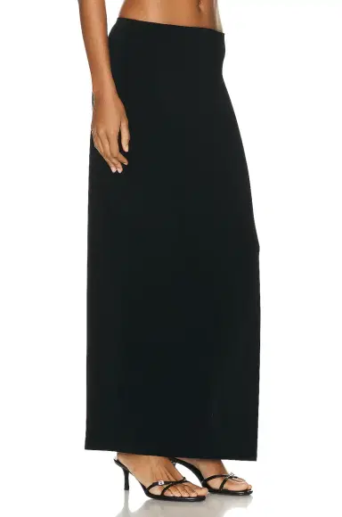 Norma Kamali Side Slit Long Skirt | Thumbnail 2 Norma Kamali Side Slit Long Skirt | Thumbnail 2