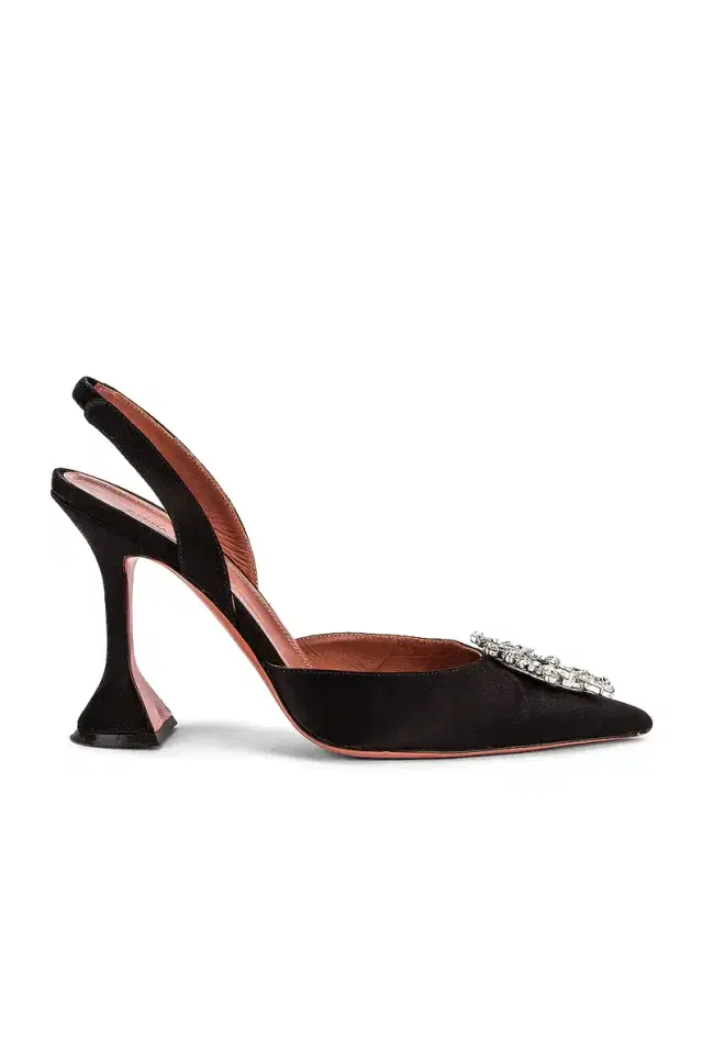 AMINA MUADDI Begum Satin Sling Pump