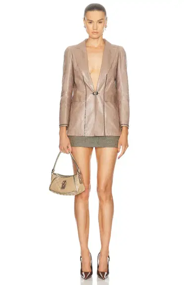 Chanel Chanel Leather Blazer | Thumbnail 4 Chanel Chanel Leather Blazer | Thumbnail 4