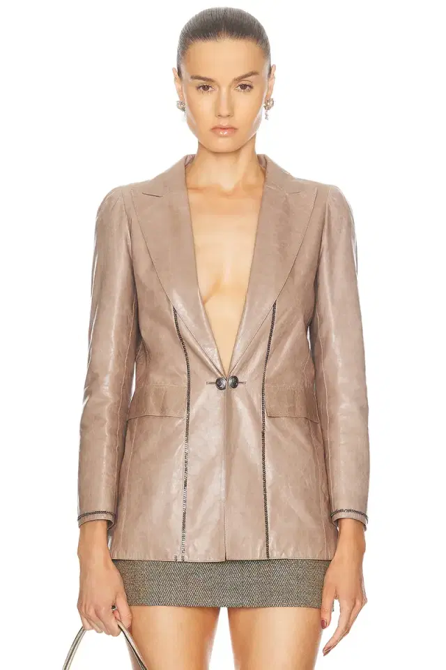 chanel Chanel Leather Blazer