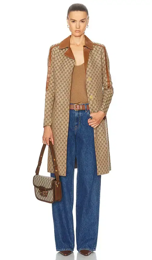 FWRD Renew Gucci GG Long Jacket