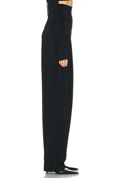 Norma Kamali High Waisted Tailored Pleat Pant | Thumbnail 3 Norma Kamali High Waisted Tailored Pleat Pant | Thumbnail 3