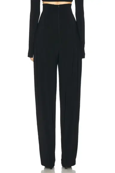 Norma Kamali High Waisted Tailored Pleat Pant | Thumbnail 4 Norma Kamali High Waisted Tailored Pleat Pant | Thumbnail 4